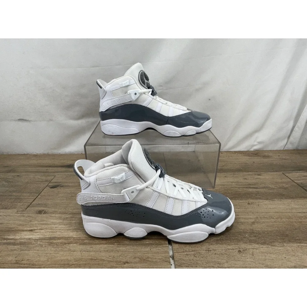 Air‎ Jordan 6 Rings Cool Grey White Kids Basketball Shoes 322992-015